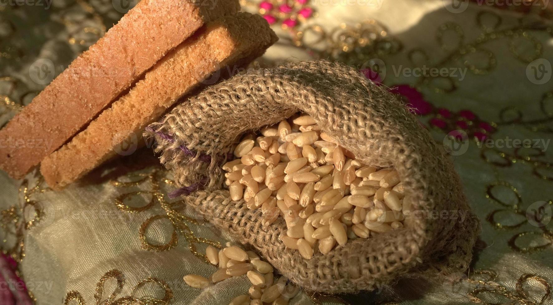 Crunchy Rusk or Toast for healthy life with wheat for breakfast. photo