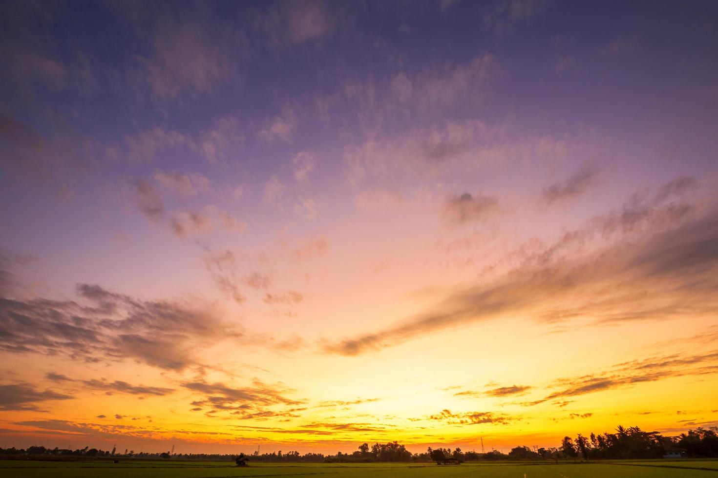 blue dramatic sunset sky texture background. photo