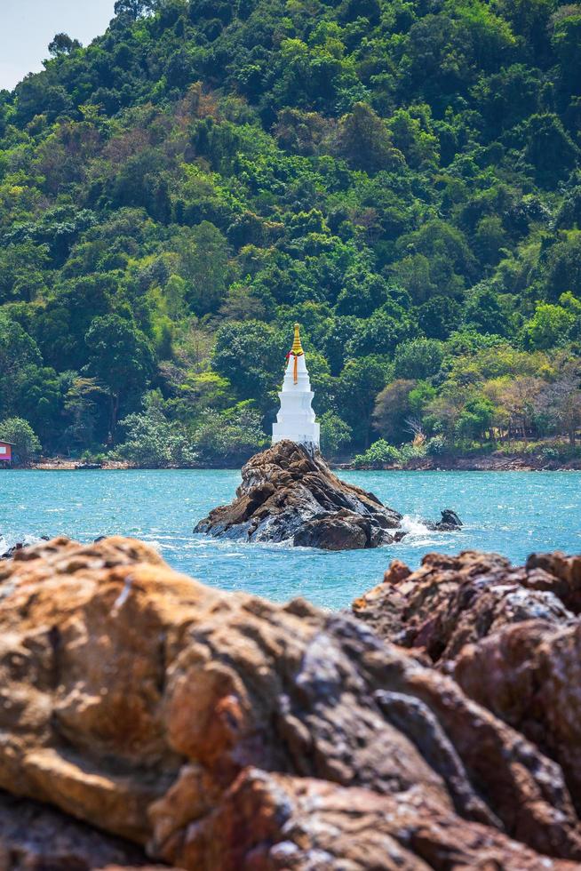 Chedi Ban Hua Laem viewpoint is a pagoda and is in Chanthaburi, Thailand. photo