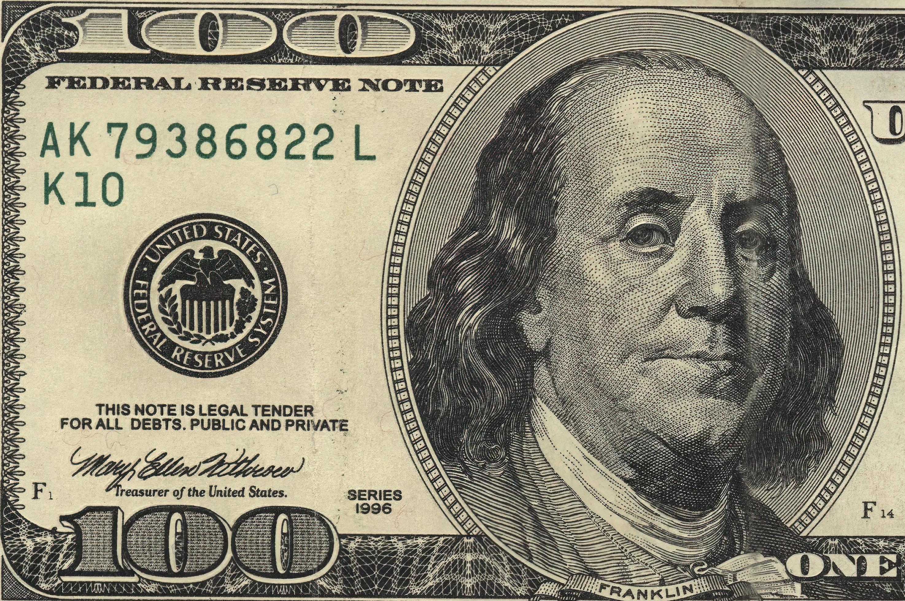 United States one-hundred-dollar bill closeup 4876861 Stock Photo at