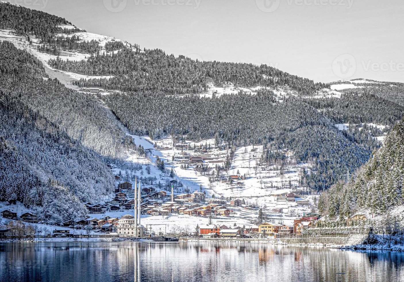 uzungol panorama in winter photo