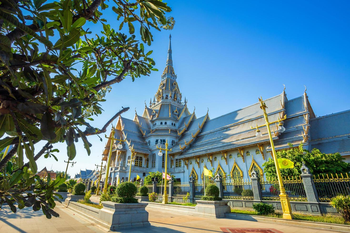 Wat Sothonwararam is a Buddhist temple in the historic centre and is a Buddhist temple is a major tourist attraction in Chachoengsao Province, Thailand. photo