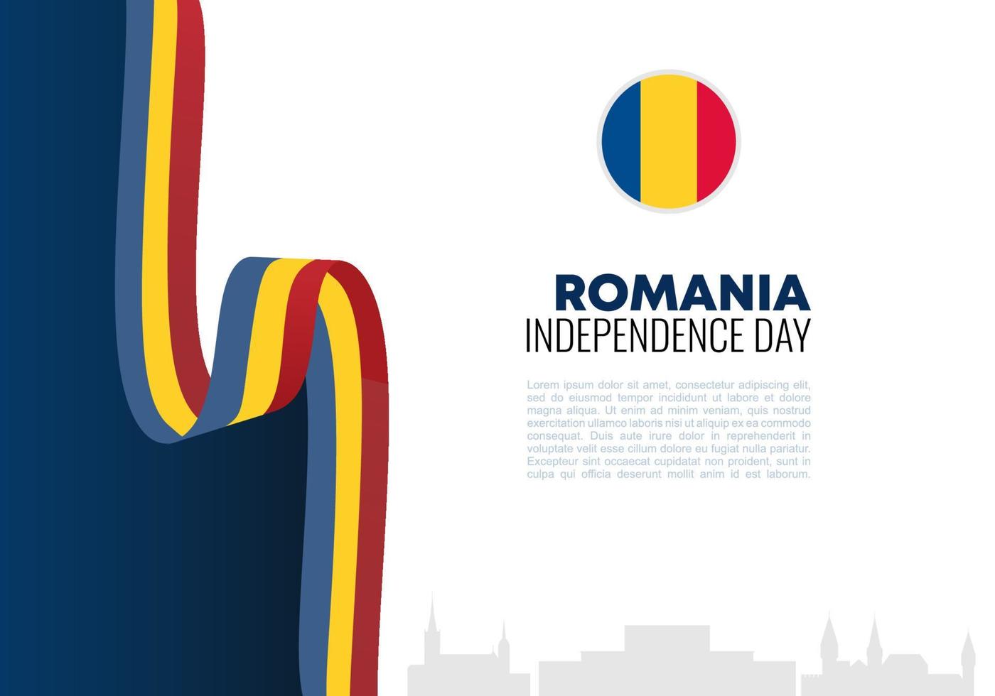 Romania independence day for national celebration on december 1 st. vector