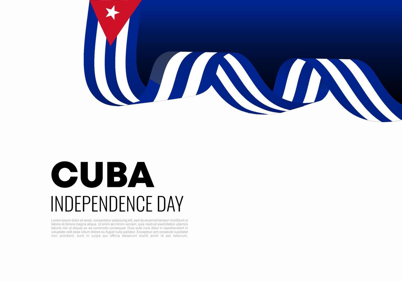 día de la independencia de cuba para la celebración nacional el 10 de octubre. vector