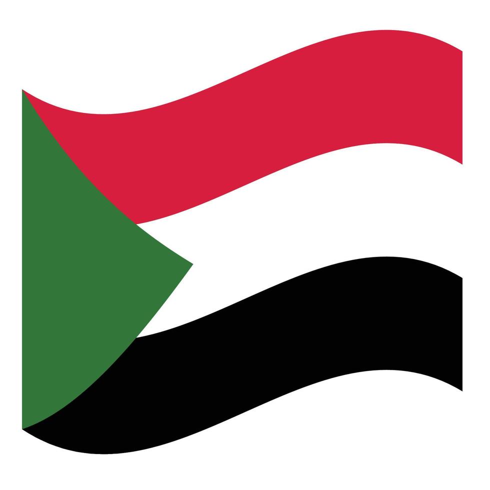 Sudan National Flag vector