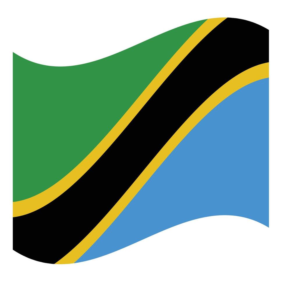 bandera nacional de tanzania vector