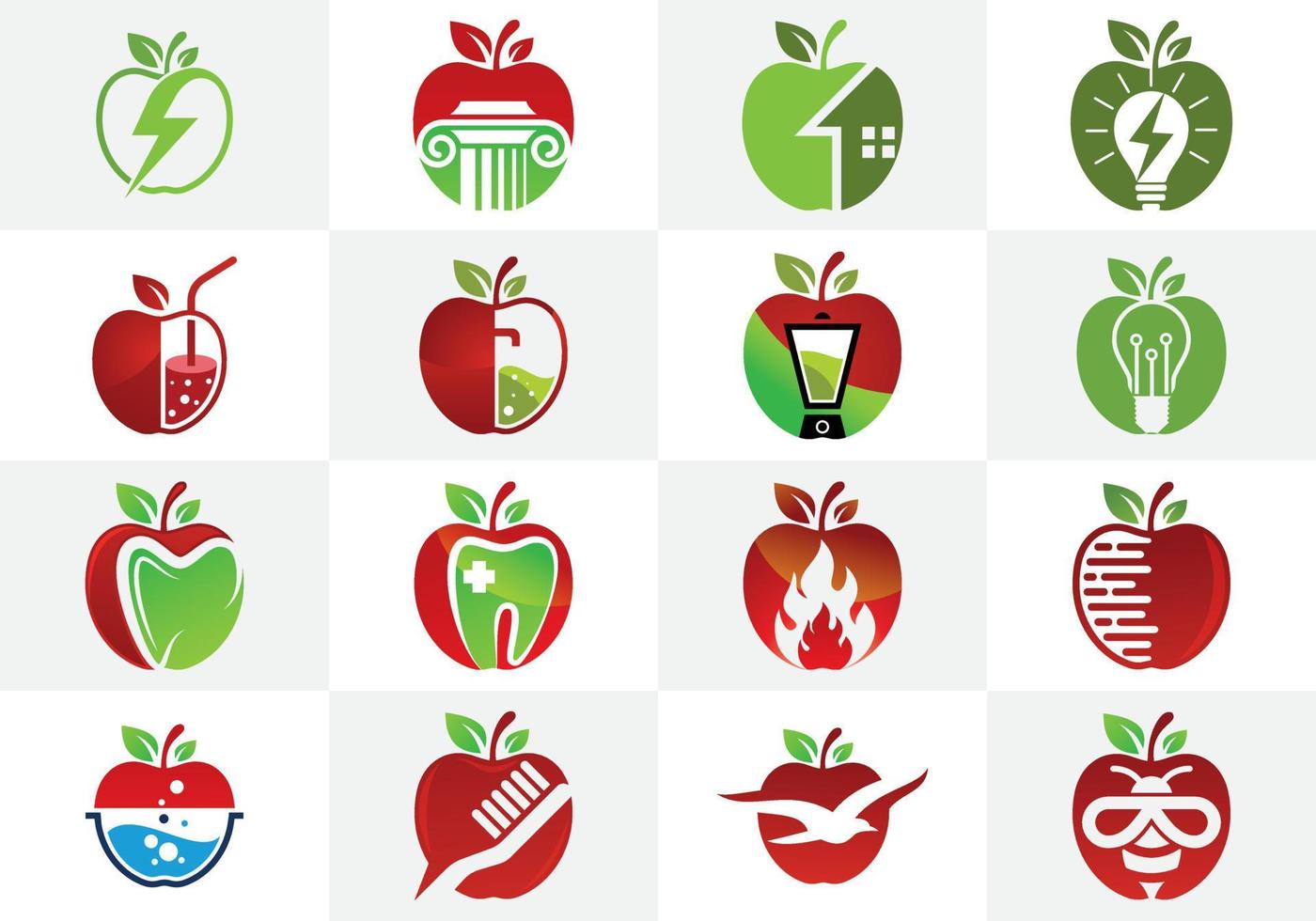 Apple Logo Template Design Vector, Emblem, Design Concept, Creative Symbol, Icon set vector