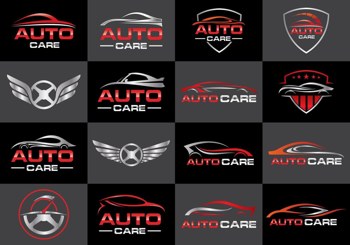 Vector logo sign symbol icon set for Automotive company or business,