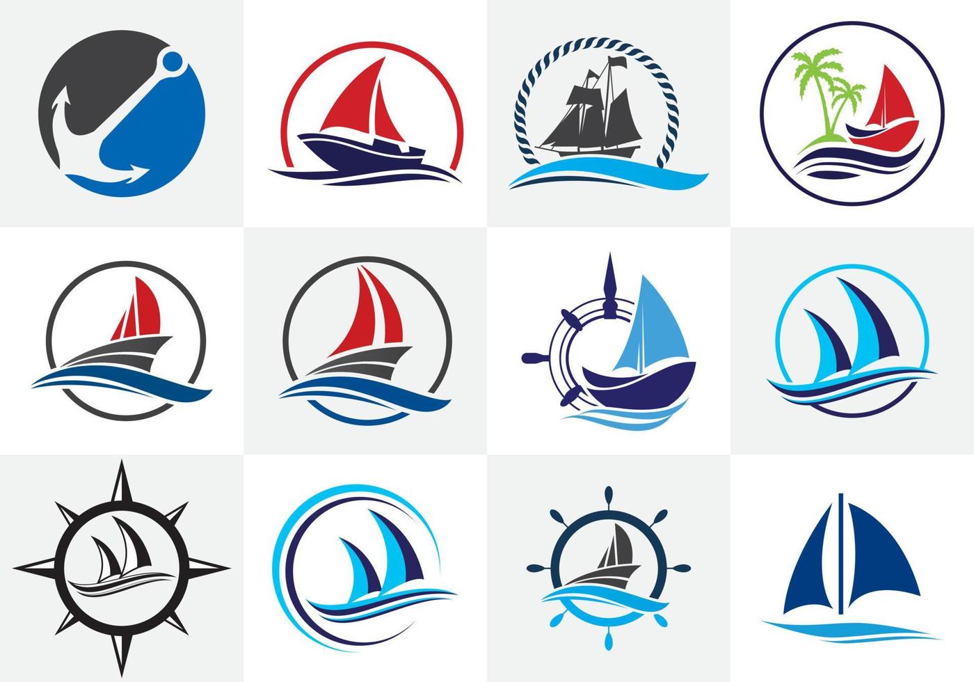 icono de vector de símbolo de signo de logotipo de crucero o barco.