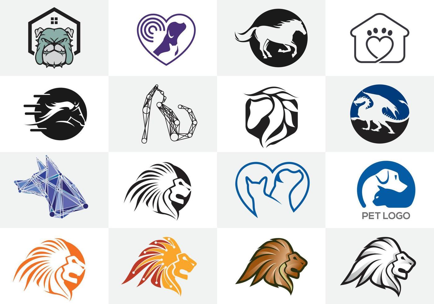 Vector logo sign symbol icon set