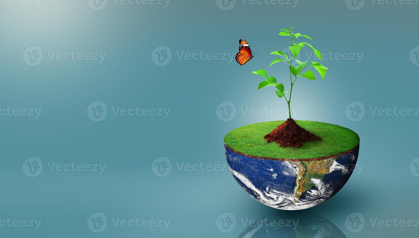 World Ecology, World Environment Day, World Earth Day, and Saving environment. photo