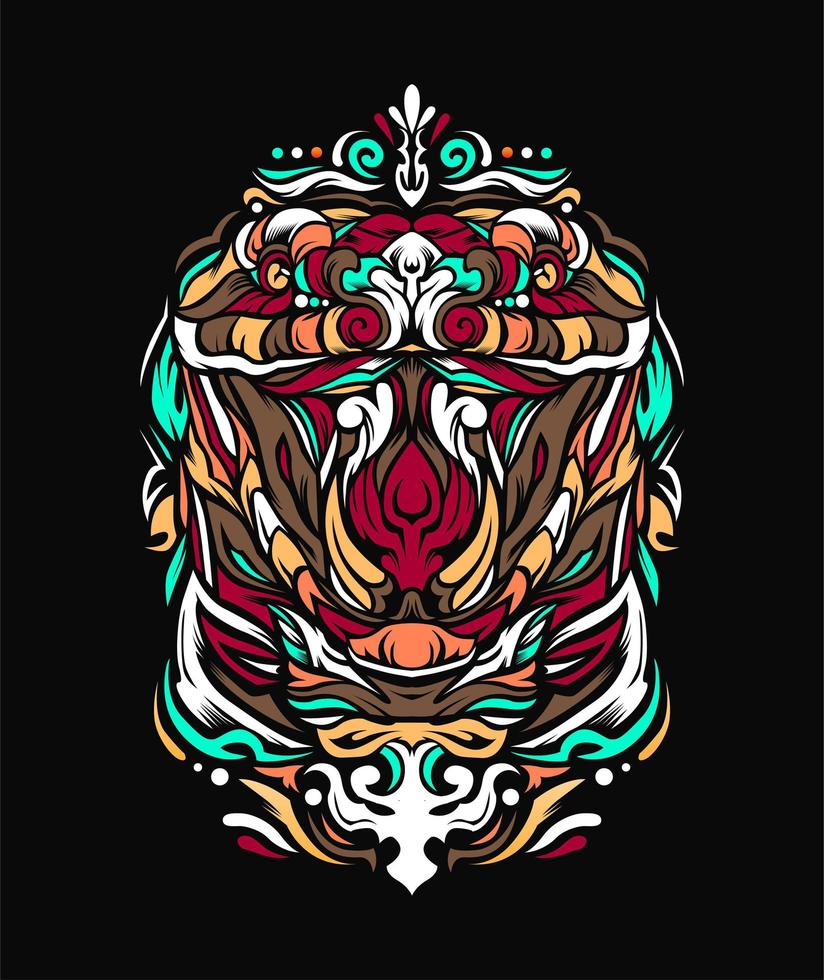 Cobra Sucuri Anaconda Zentangle Decorative pattern vector