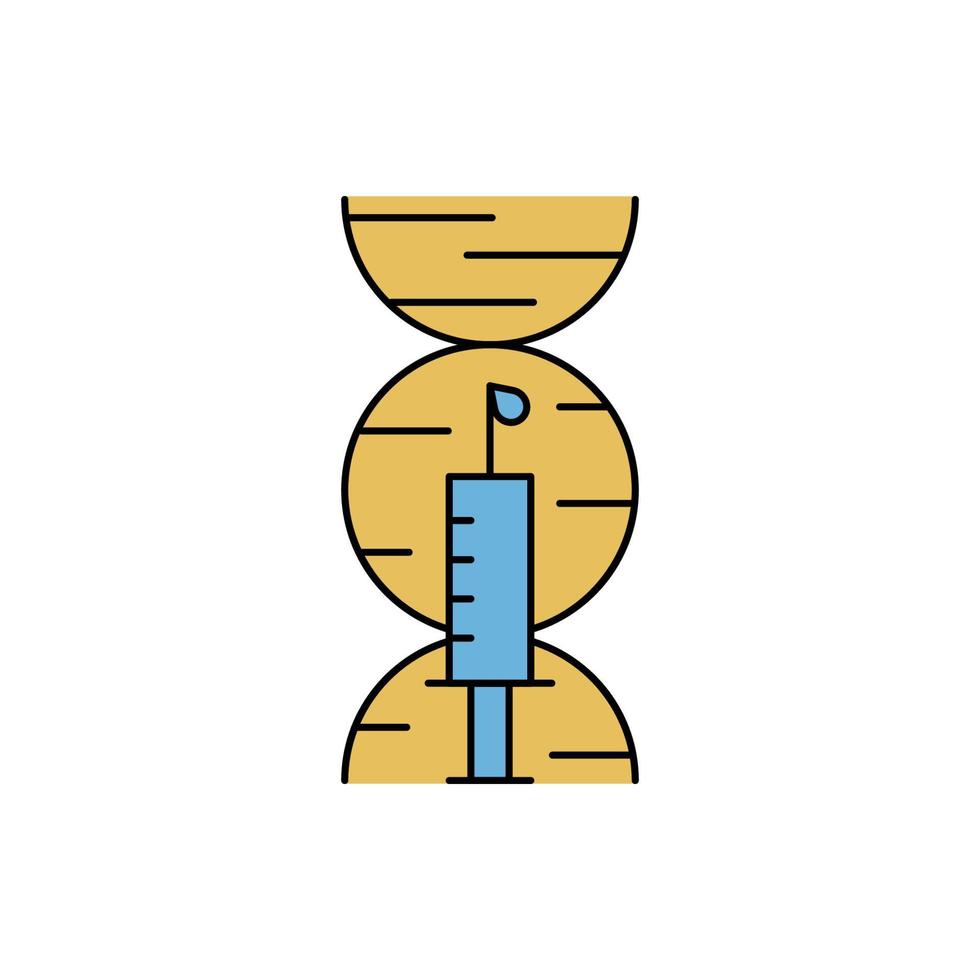 prueba genética, adn, y, vacunación, icono vector