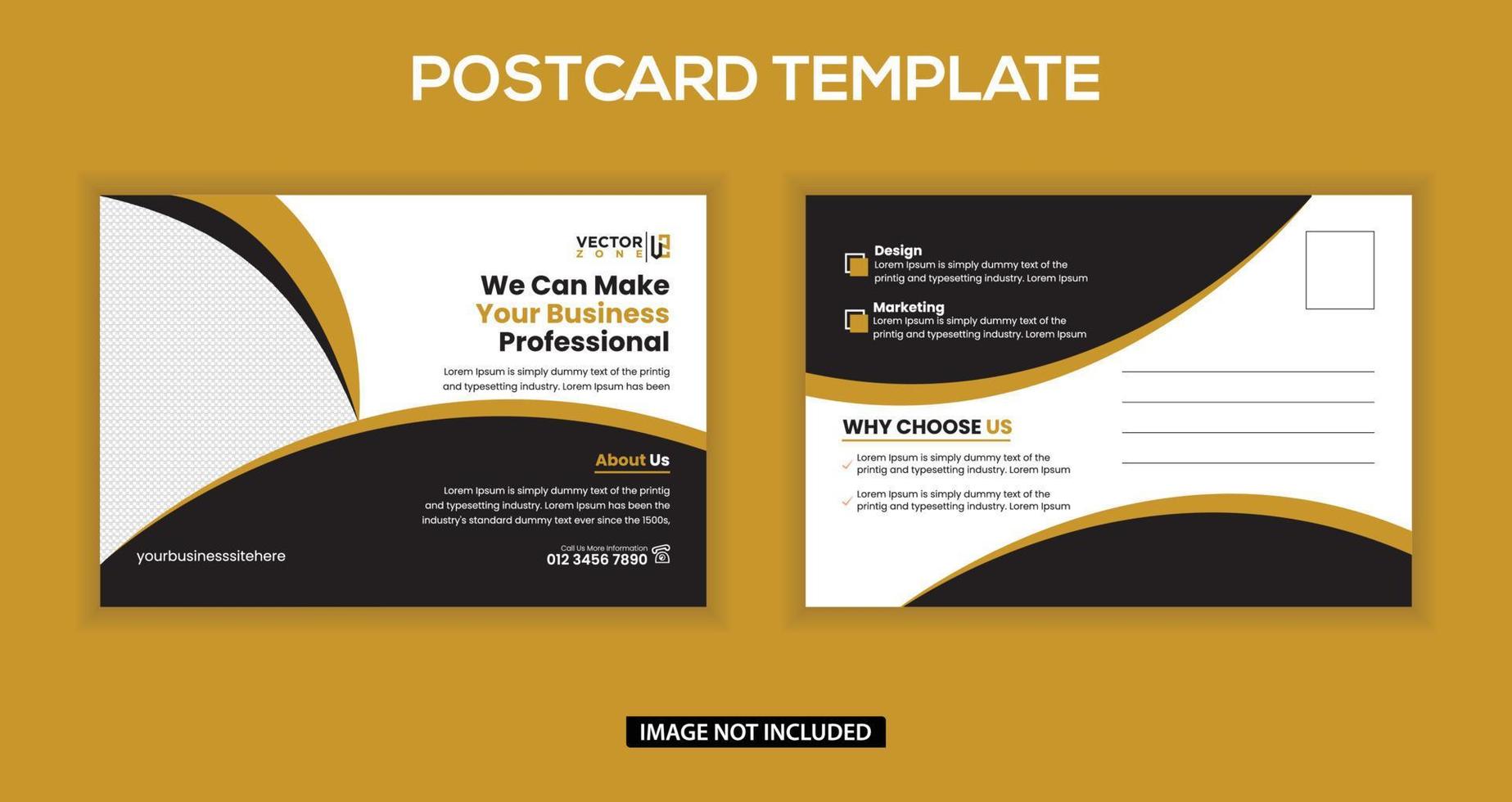 Corporate postcard template vector