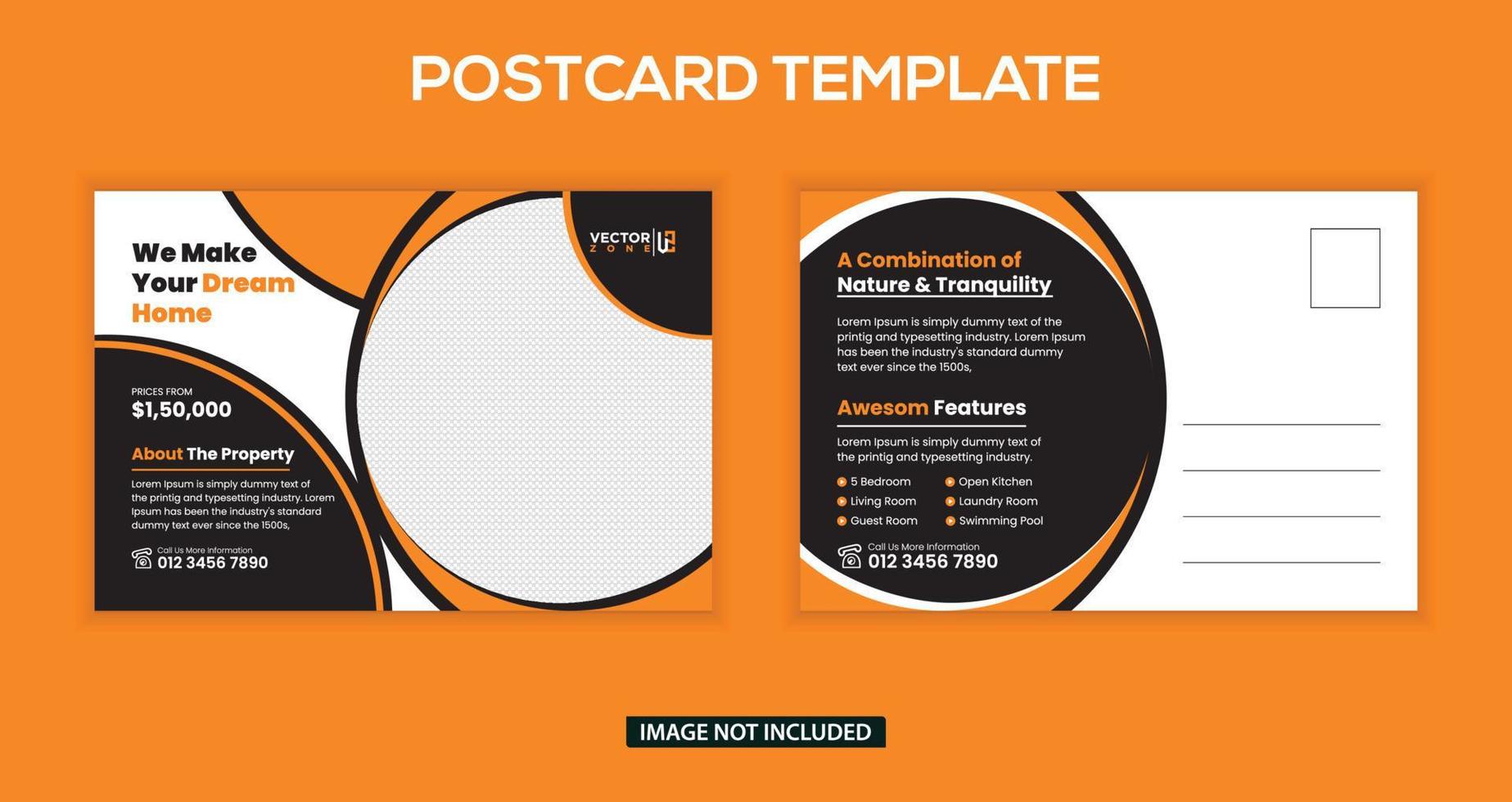 Corporate Real Estate Postcard vector