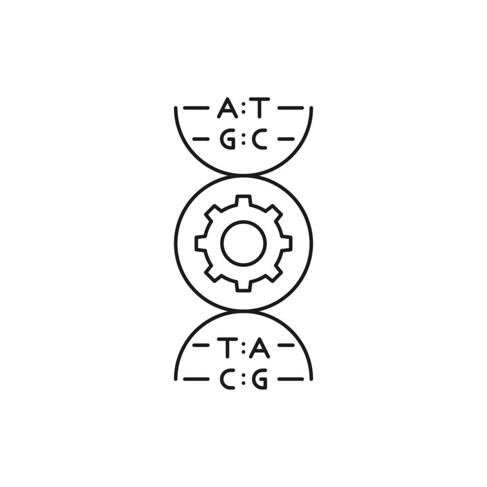 icono de cuidado de adn de pruebas genéticas vector