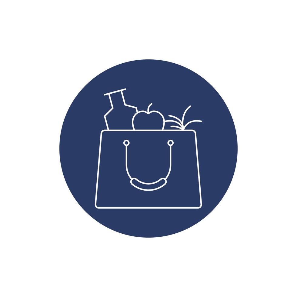 grocery food and fruits delivery icon vector