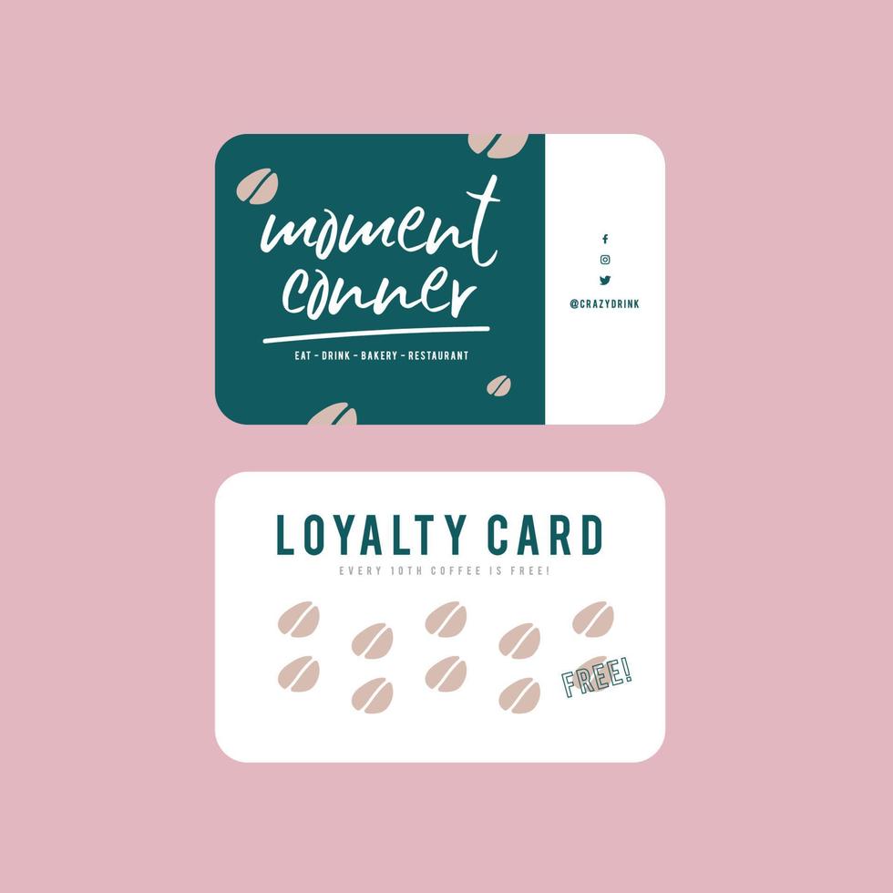 Loyalty card, Reward card design vector