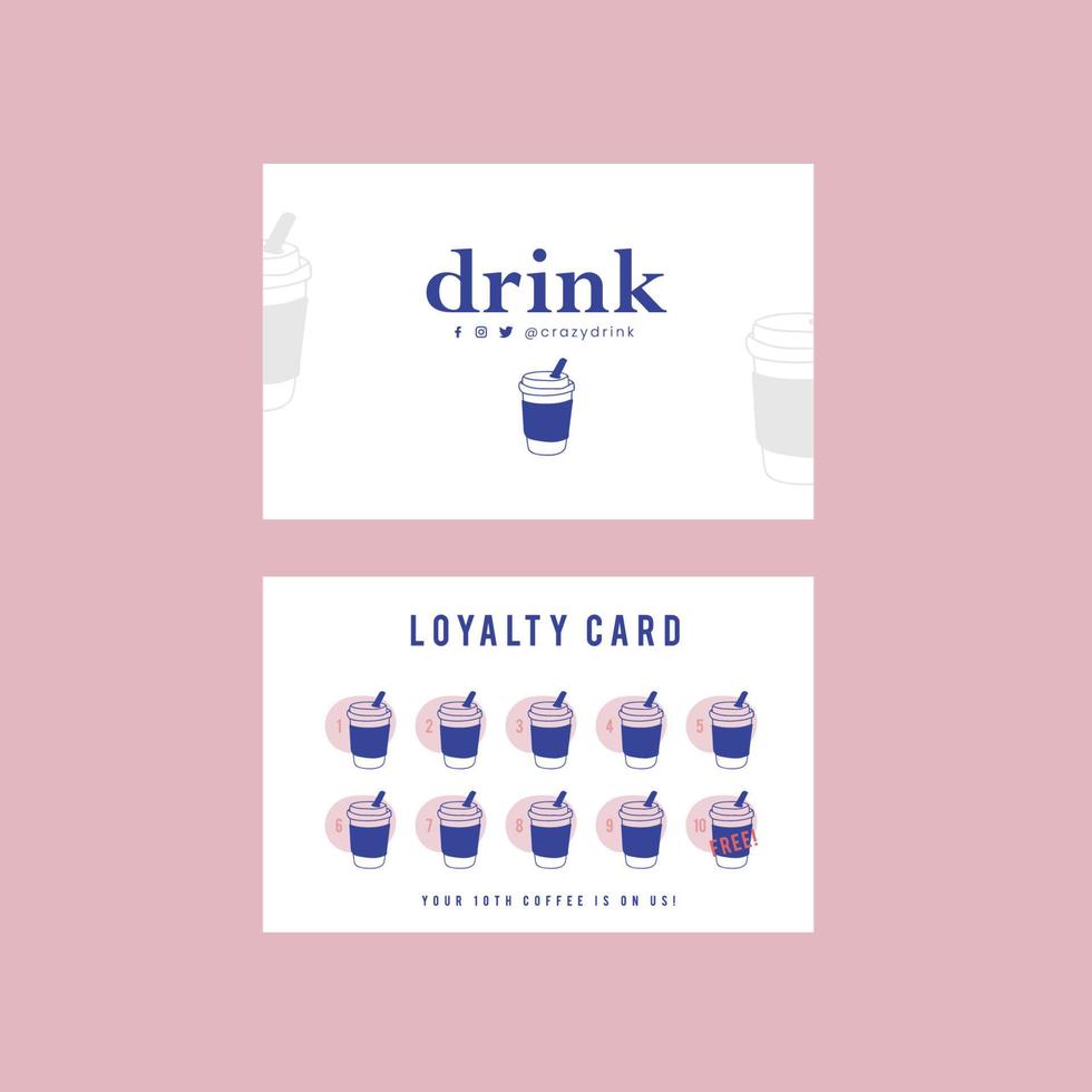 Loyalty card, Reward card design vector