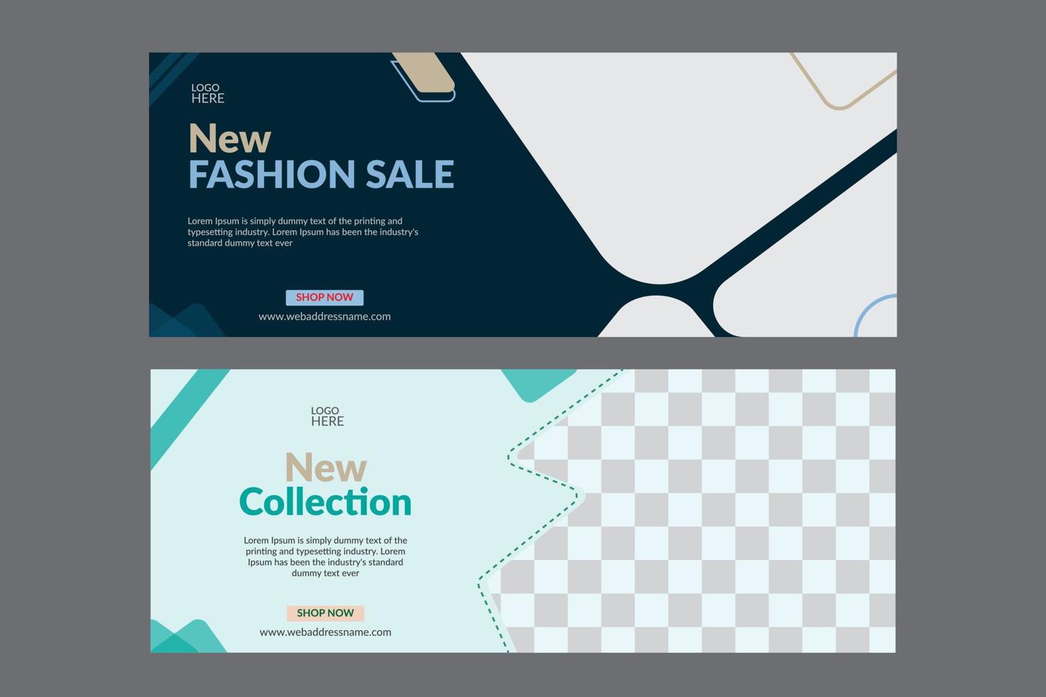 Set of Promotion fashion Sale Banner template Free Vector