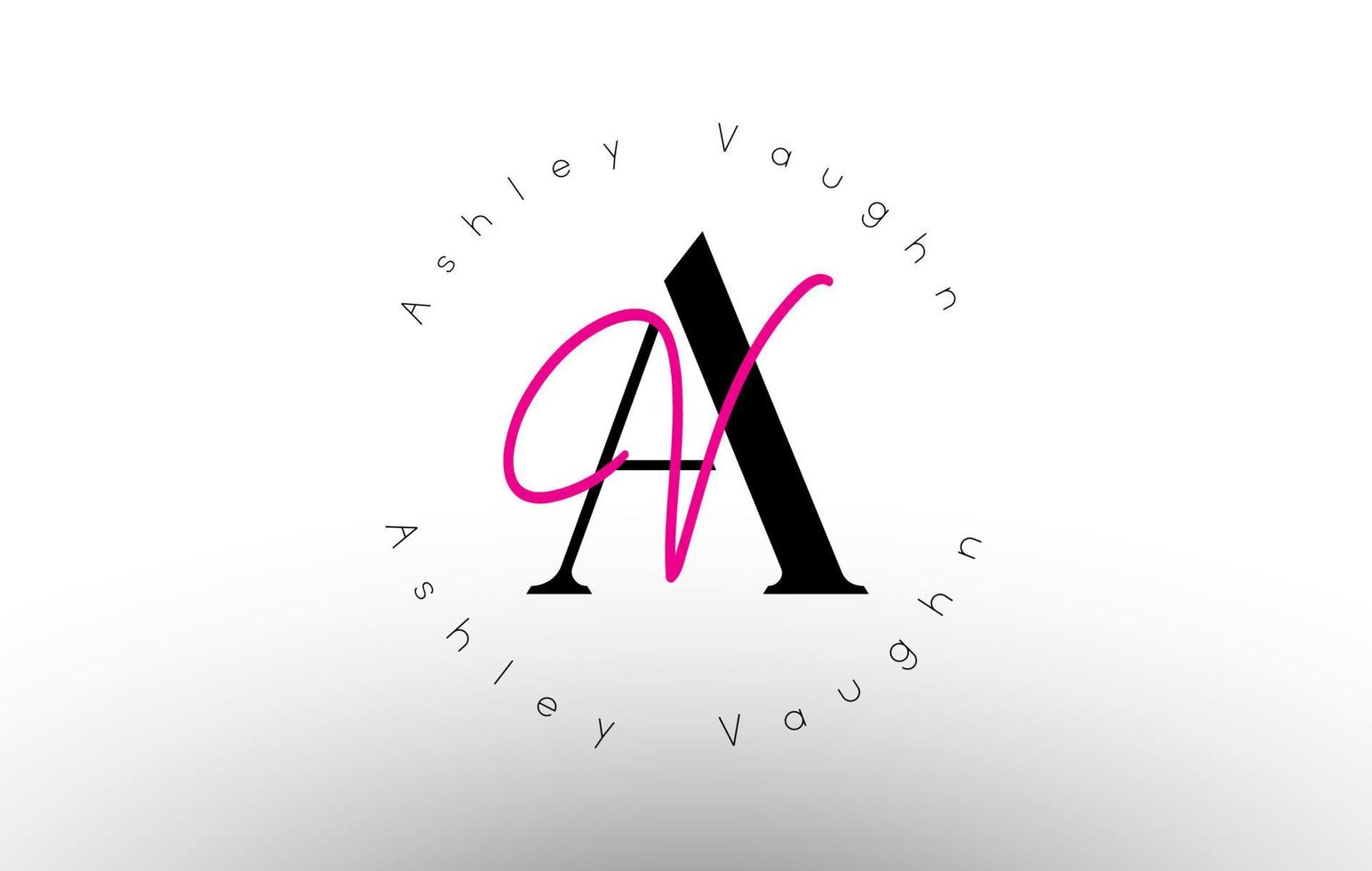 Letter Av Signature Minimalistic Vector Logo Simple Av Icon With Circular Name Pattern Vector Art At Vecteezy