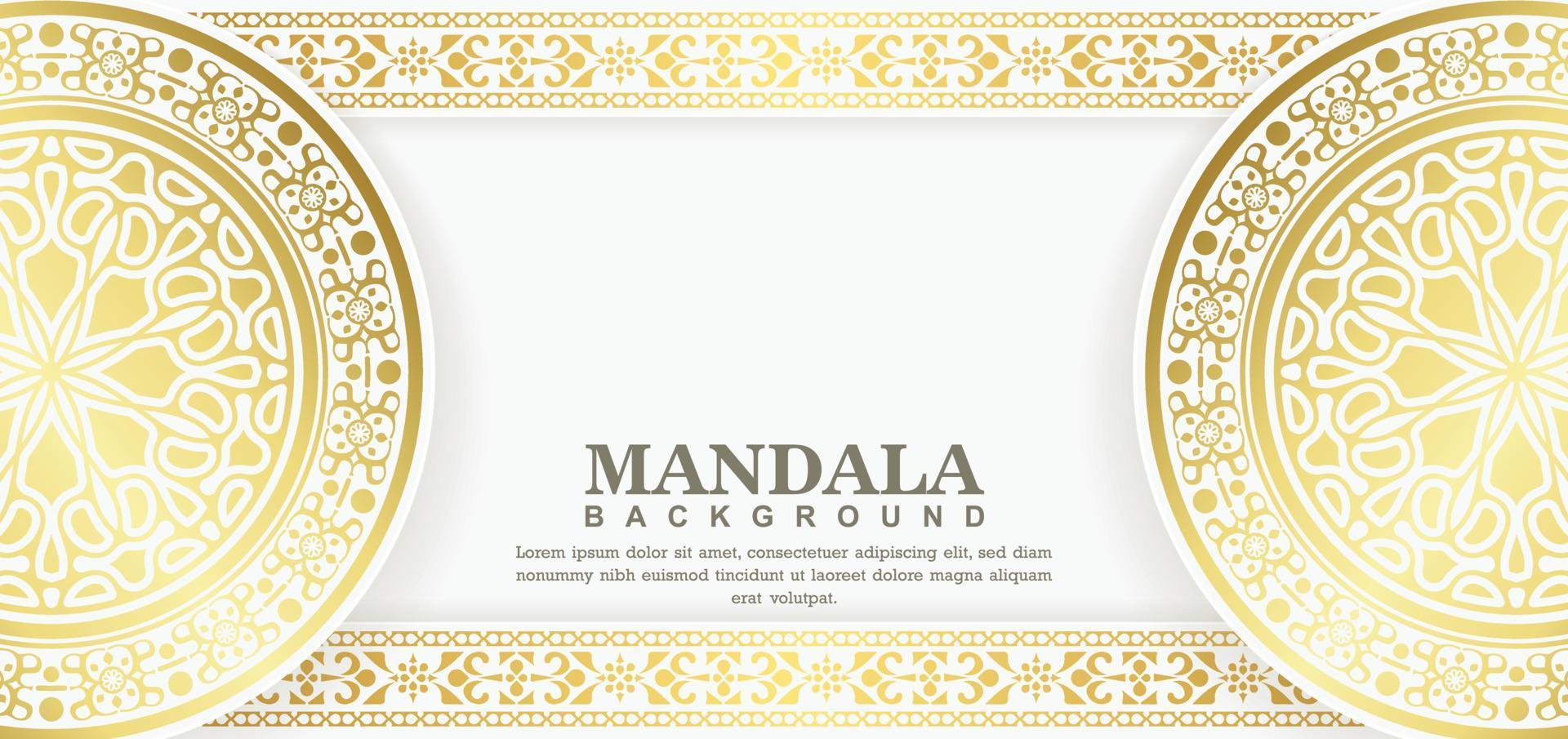 Luxury White mandala background concept vector