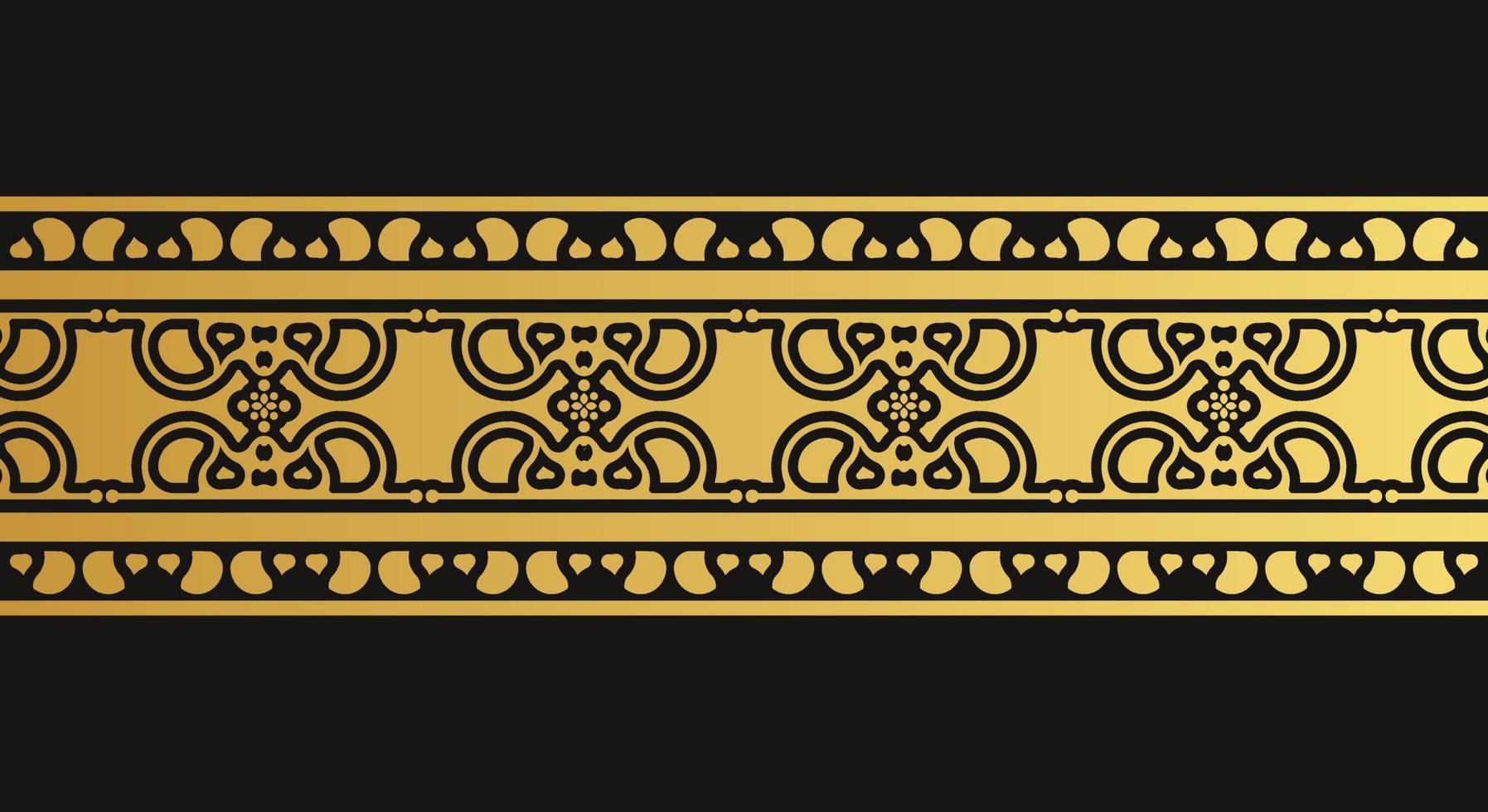 Elegant golden ornamental border template vector