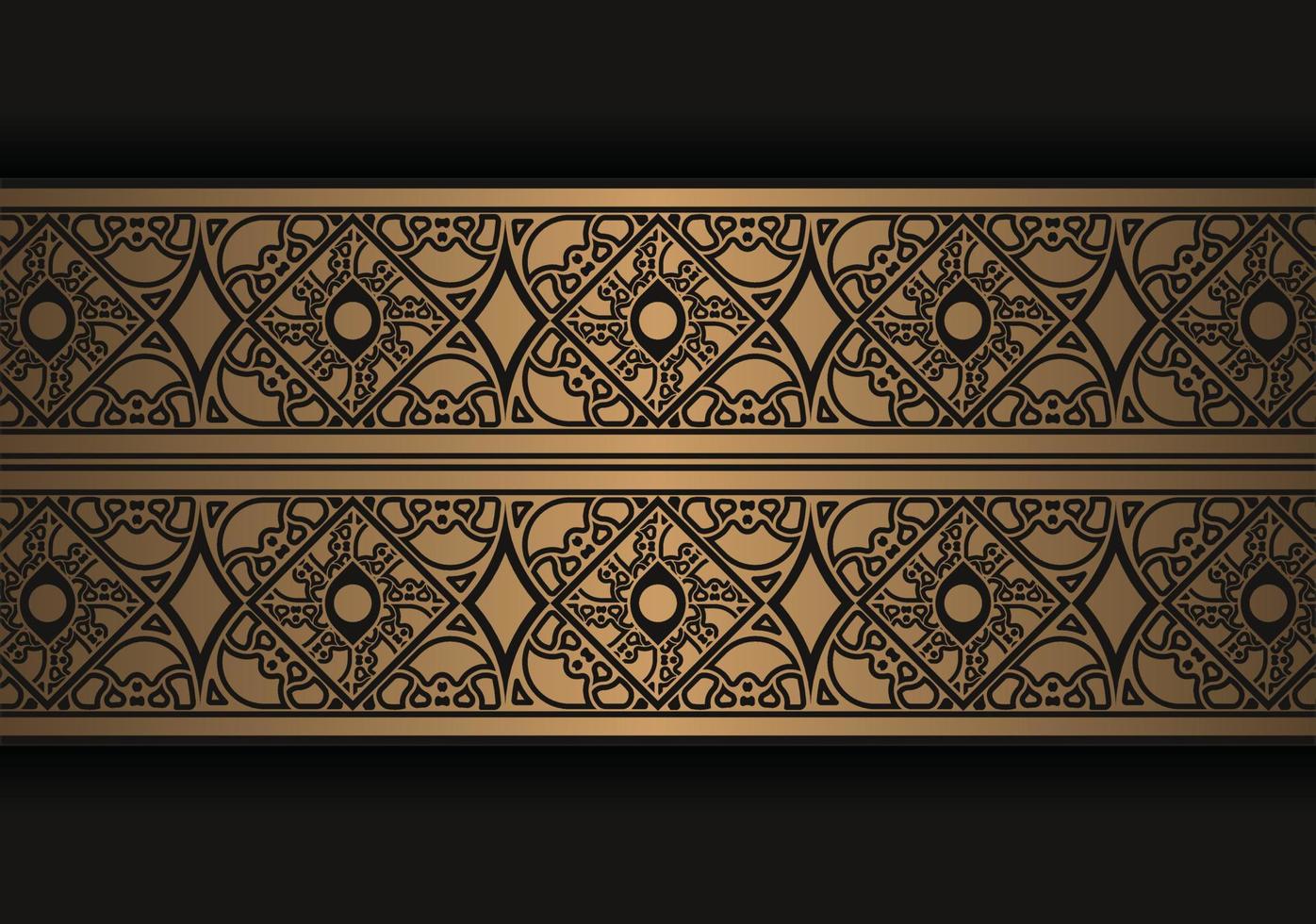 Elegant golden ornamental border template vector