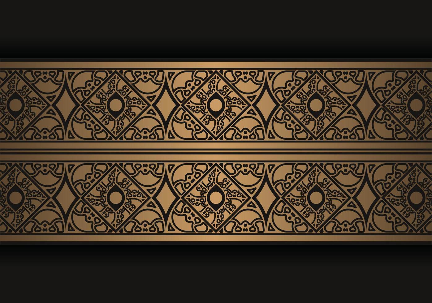 Elegant golden ornamental border template vector