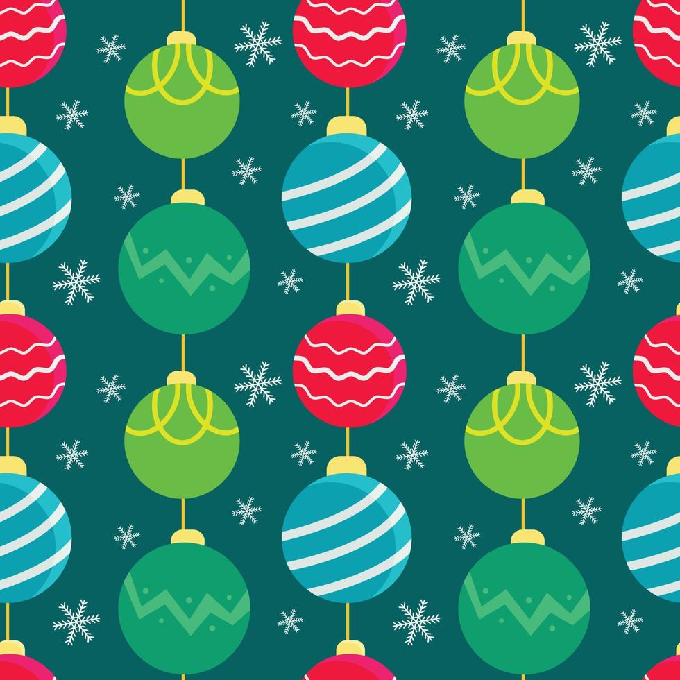 Seamless Christmas background with a garland of Christmas tree toys vector