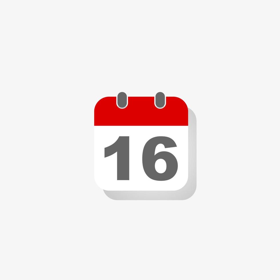 simple date calendar icon on gray background vector
