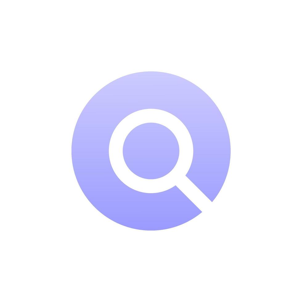 simple magnifying glass icon and search icon vector