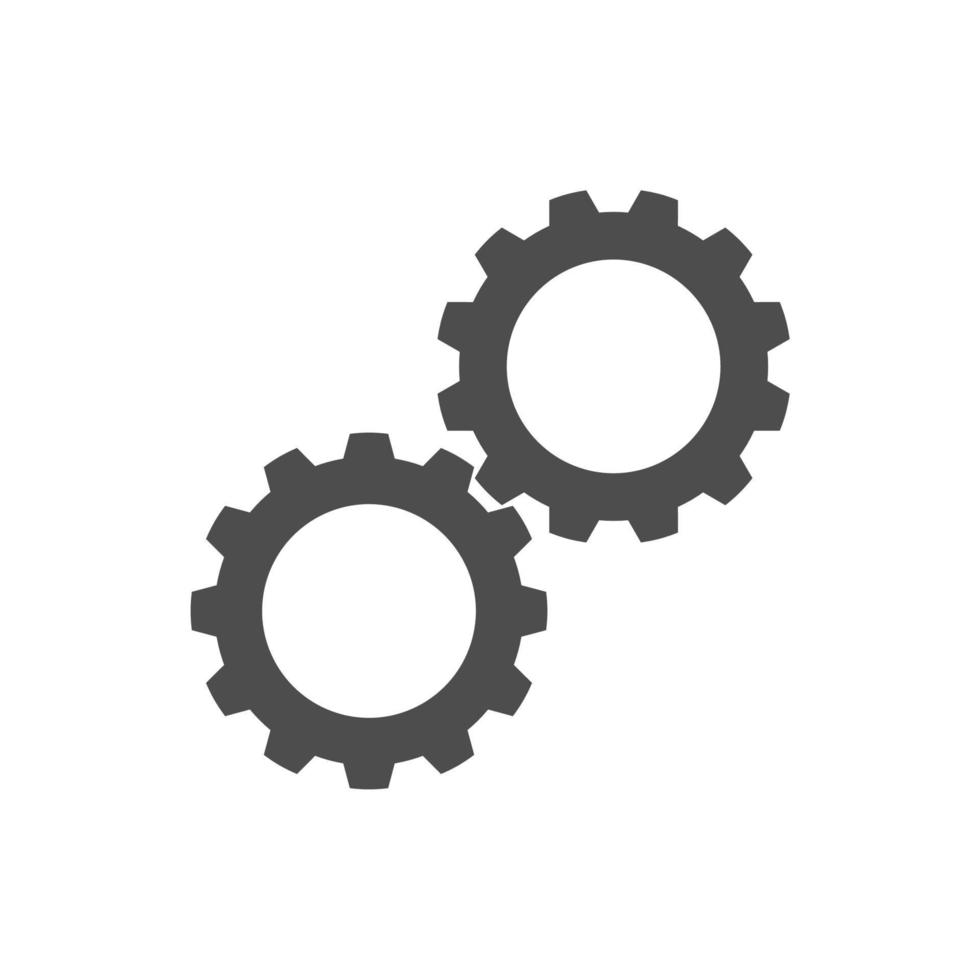 gear icon on white background vector