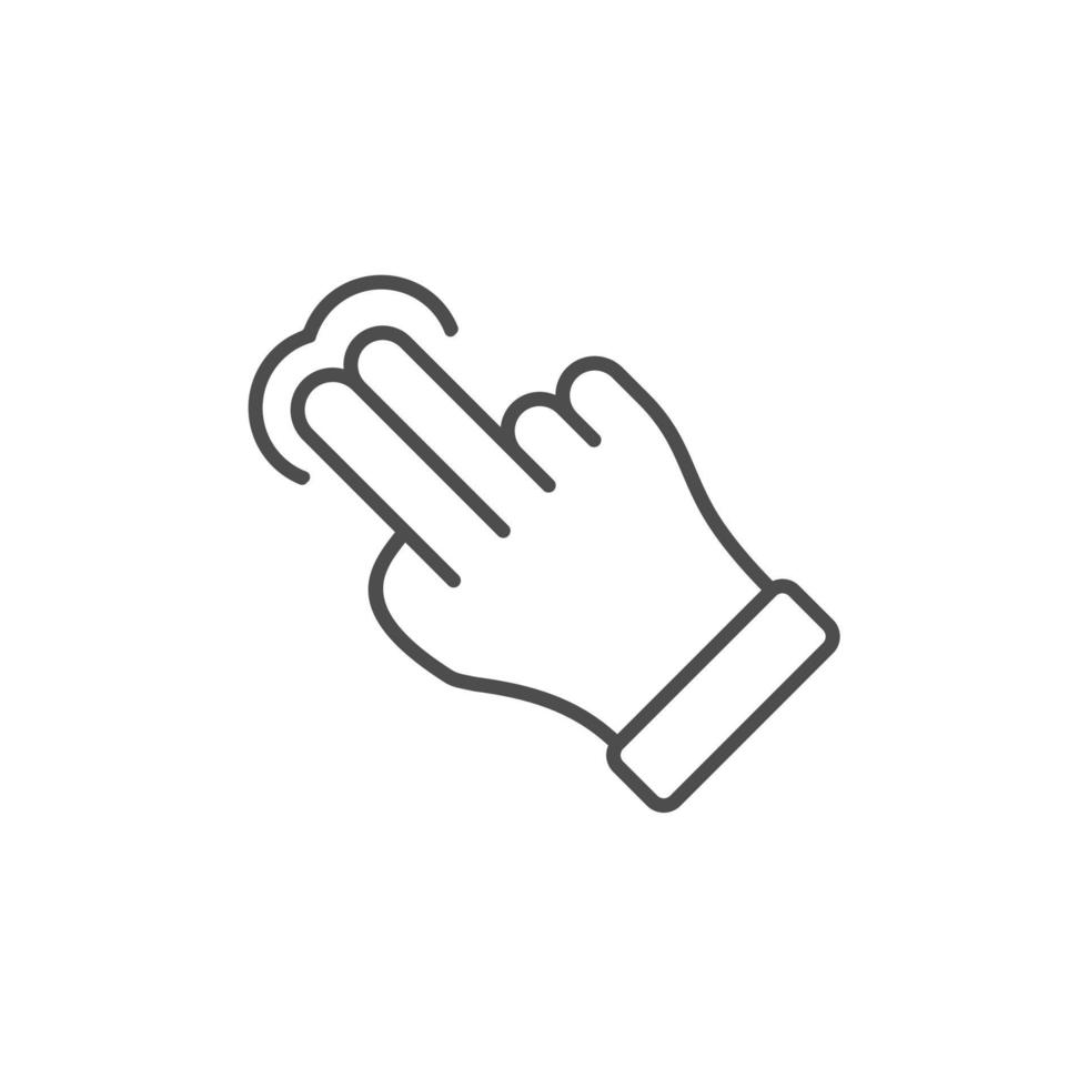 simple hand gesture icon on white background vector