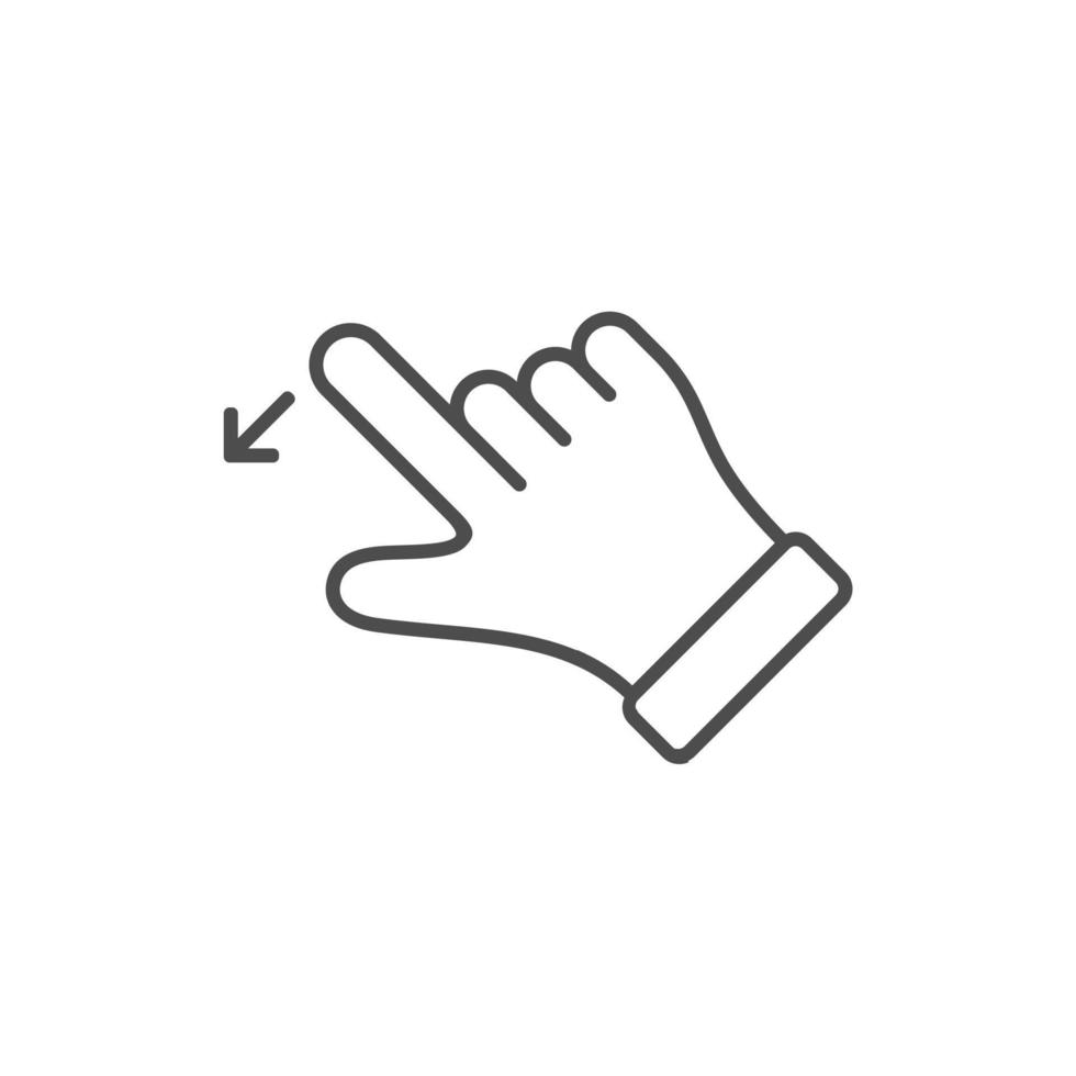 simple hand gesture icon on white background vector