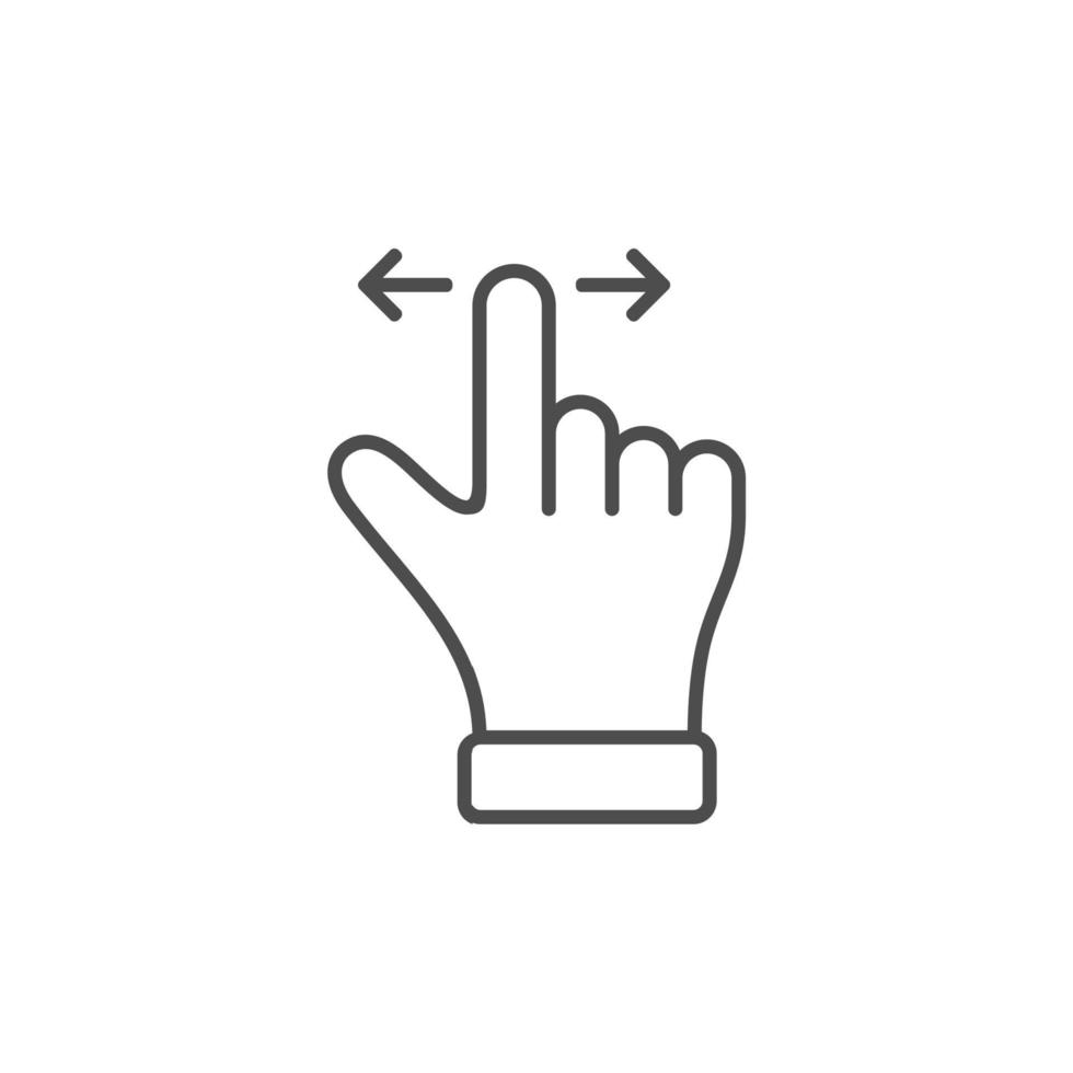 icono de gesto de mano simple sobre fondo blanco vector