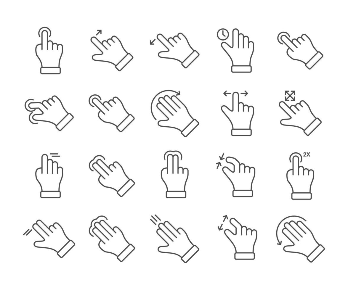 simple hand gesture icon on white background vector