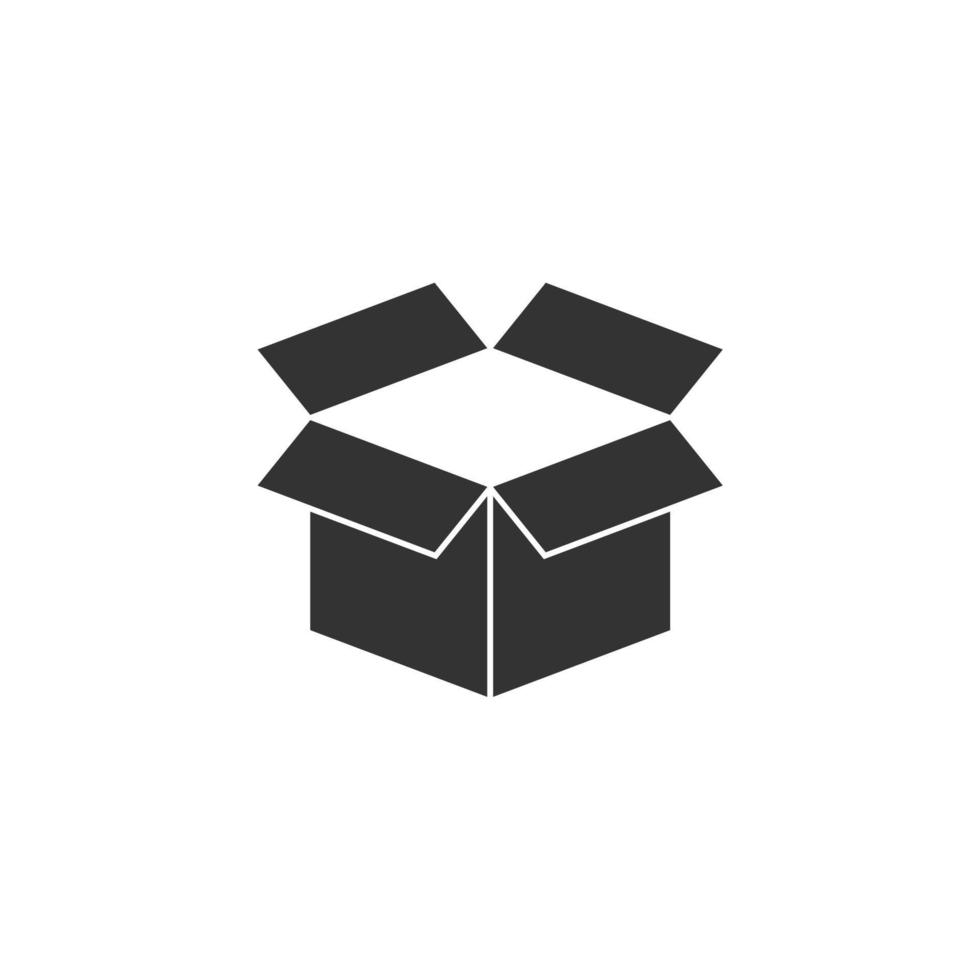 simple box icon on white background vector