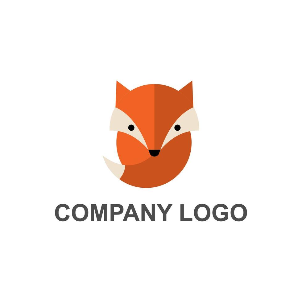 company vector logo with a fox