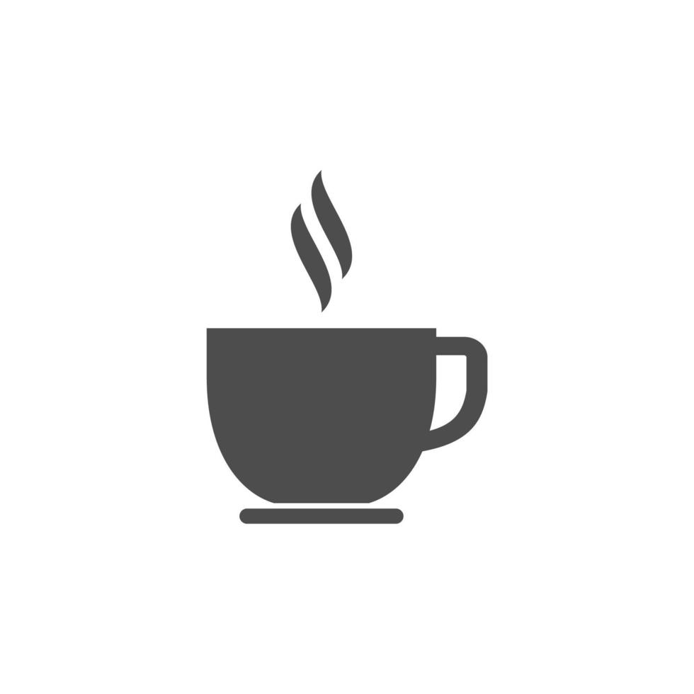 icono de taza simple para café caliente vector