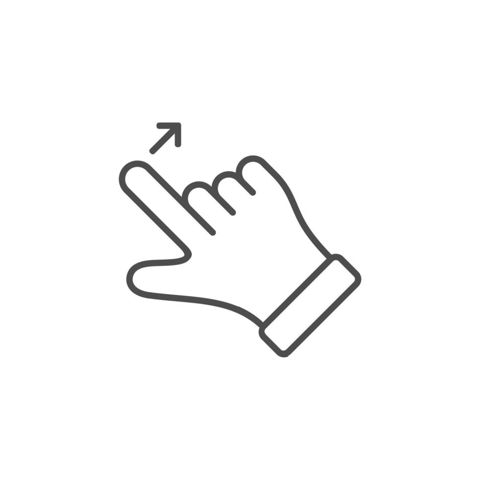 icono de gesto de mano simple sobre fondo blanco vector