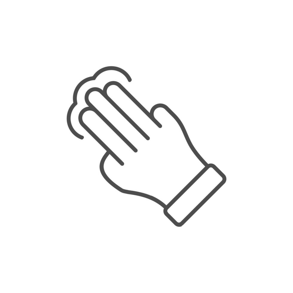 simple hand gesture icon on white background vector