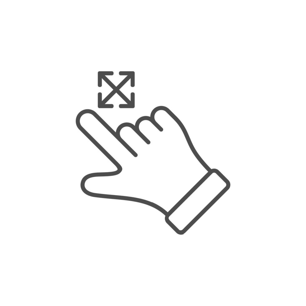 icono de gesto de mano simple sobre fondo blanco vector