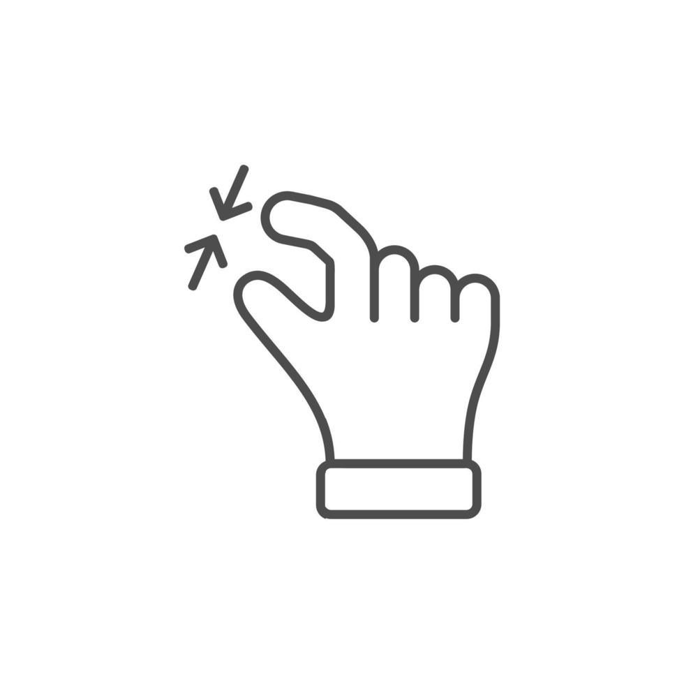 simple hand gesture icon on white background vector