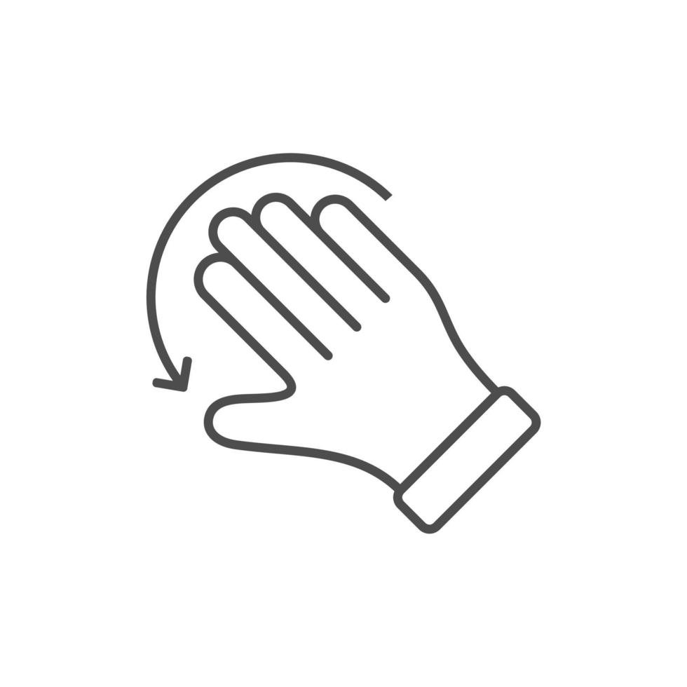 icono de gesto de mano simple sobre fondo blanco vector