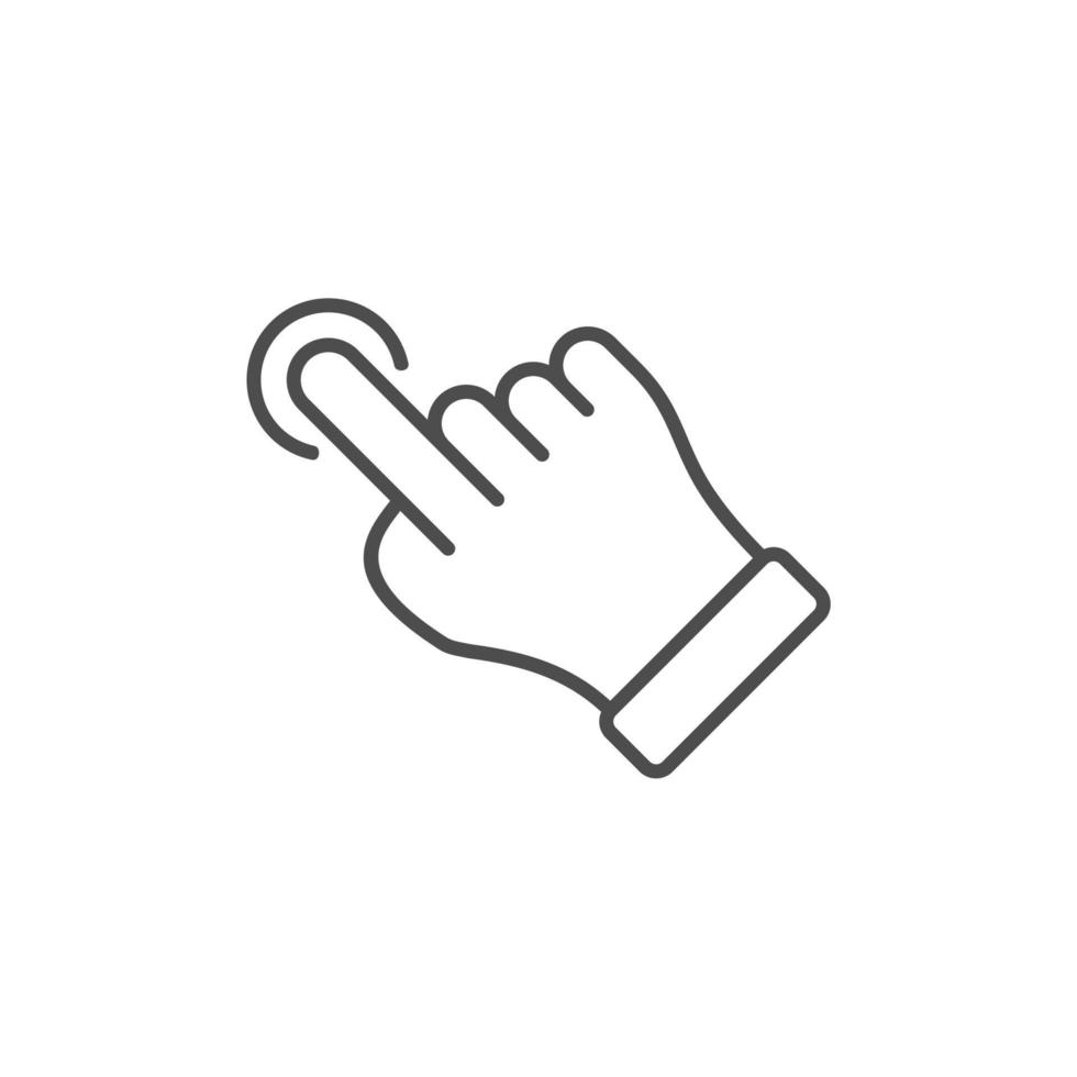 icono de gesto de mano simple sobre fondo blanco vector