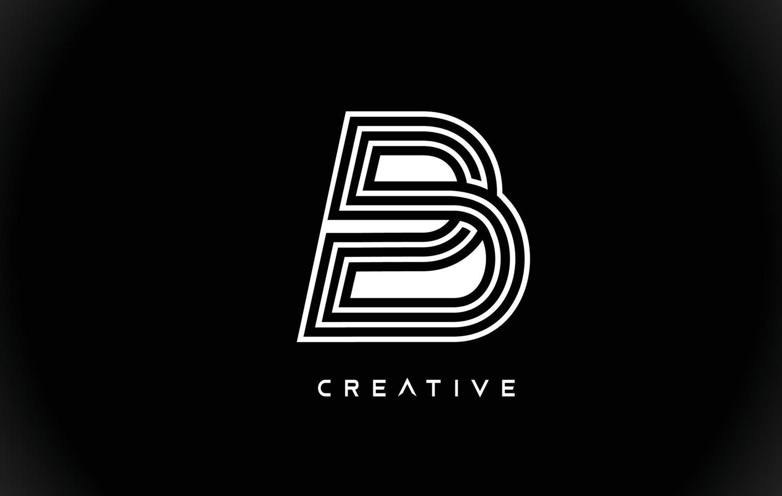 B Letter Design Logo with Creative Modern Trendy Minimalist Monogram Style Vector. vector