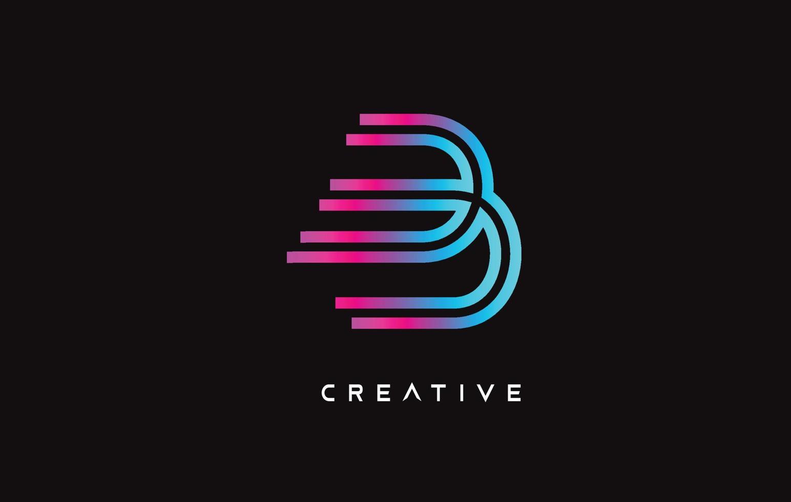 B Letter Design Logo with Creative Modern Trendy Minimalist Monogram Style Vector. vector