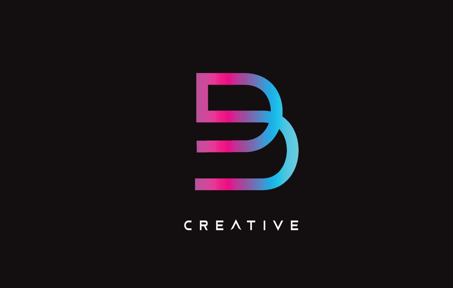 B Letter Design Logo with Creative Modern Trendy Minimalist Monogram Style Vector. vector