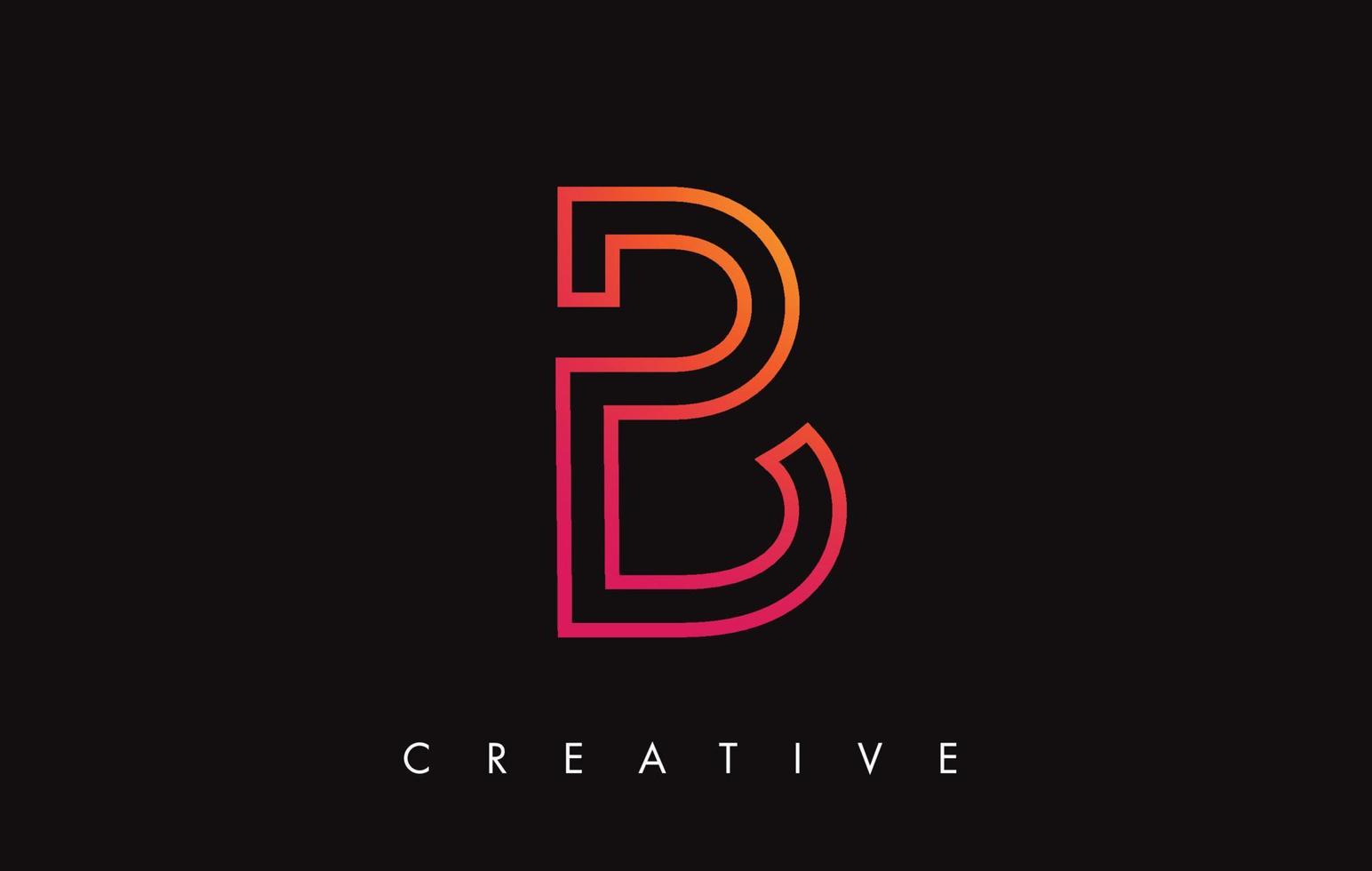 B Letter Modern Trendy Design Logo. Letter B Icon Logo with Modern Monogram vector